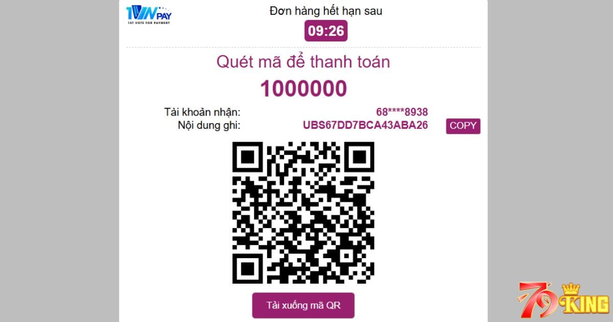 79KING hỗ trợ nạp tiền qua ViettelPay